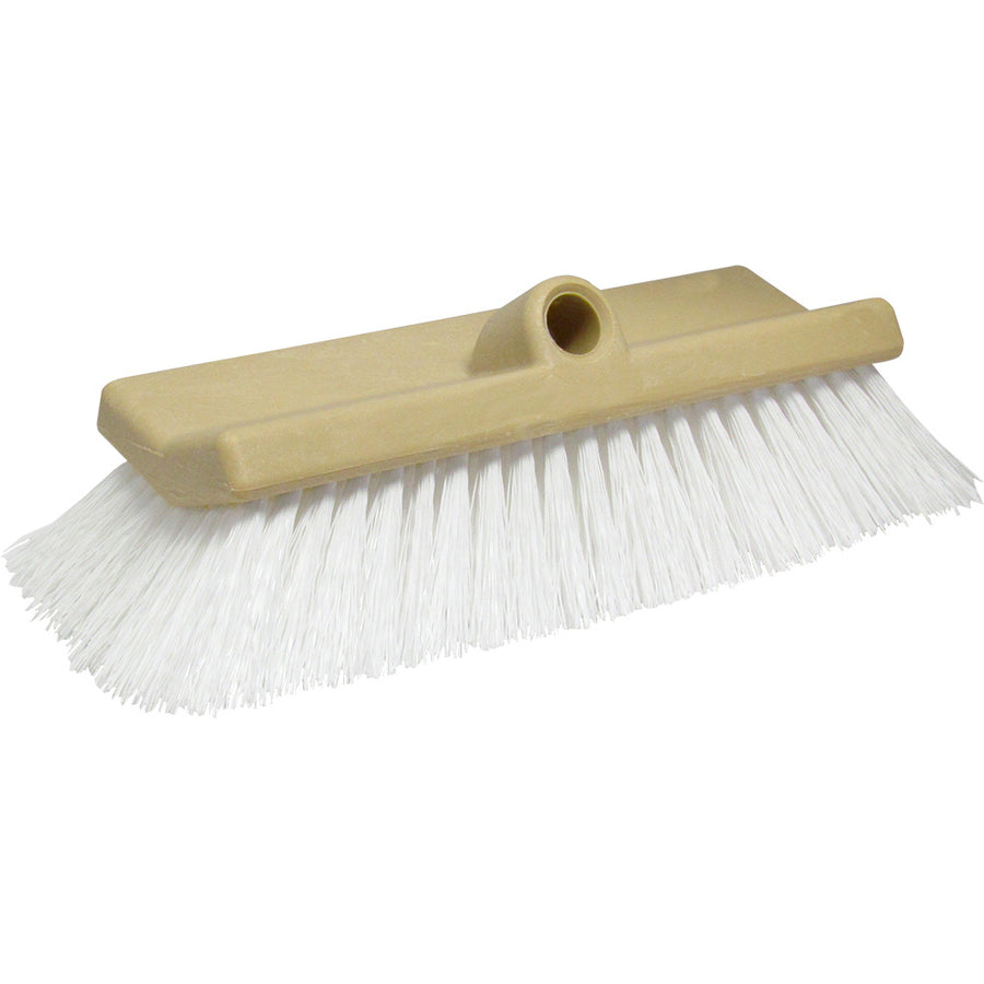 Star brite 10" Bi-Level Boat Cleaning Brush - Stiff Bristle White Scrubber [40016]