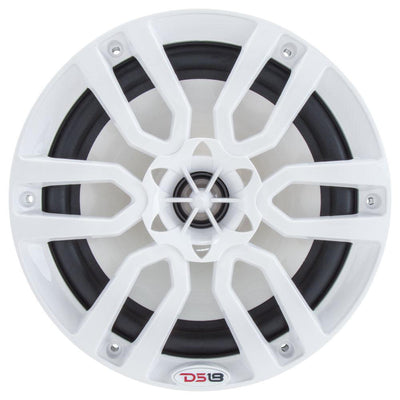 DS18 HYDRO 6.5" 2-Way Marine Speakers w/RGB LED Lights 300W - White [NXL-6]