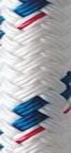 42' of 3/8" New England Ropes Sta-Set Double Braid Polyester Rope with Whipping/Whipping - White with Blue Fleck