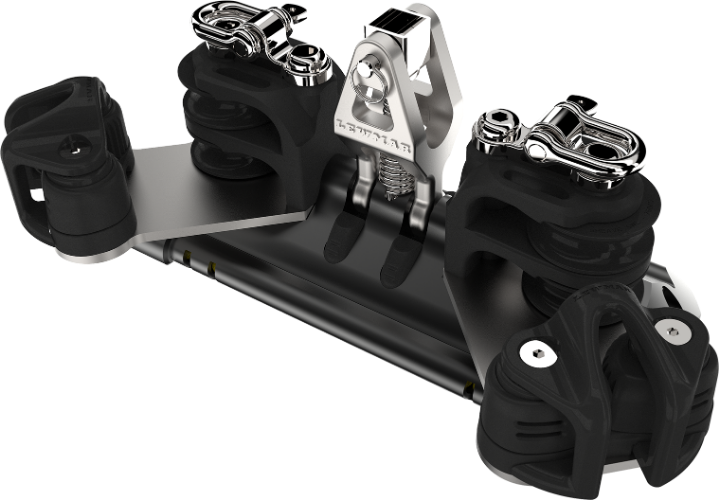 Lewmar Size 2 TB Car w/ Upstand & 2 Double CL Sheaves w/ Becket & Cam (5:1)