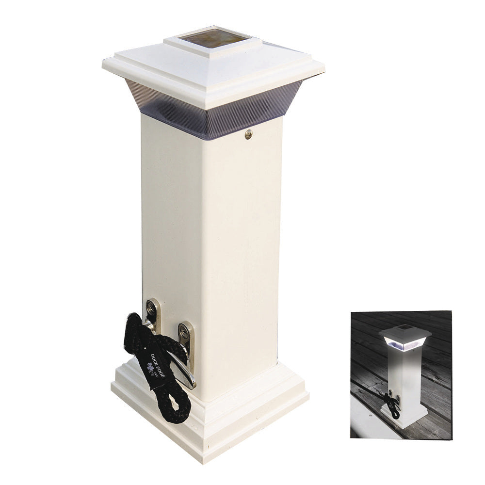 Dock Edge Cleatlite Solar Dock Light w/SS Mooring Cleat 12" [DE96250F]