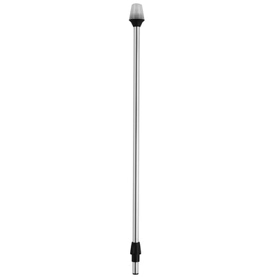 Attwood Frosted Globe All-Around Pole Light w/2-Pin Locking Collar Pole - 12V - 30" [5110-30-7]