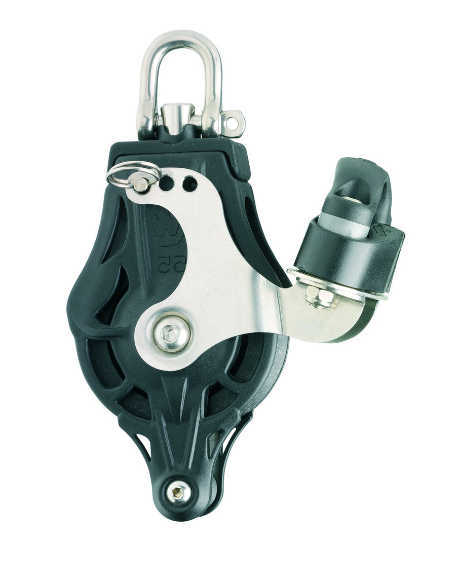 Wichard Single 2 49/64" (70mm) Block w/ Swivel Head, Becket & Cam Cleat