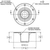 TACO Table Support - Flush Mount - Fits 2-3/8" Pedestals [Z10-4085BLY60MM]