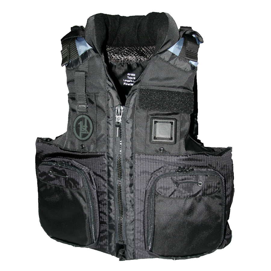 First Watch AV-800 Four Pocket Flotation Vest - Black - Large to XL  [AV-800-BK-L/XL]