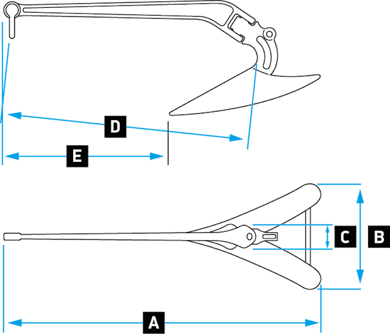 Lewmar CQR Stainless Steel Anchor 140 lbs. (66 kg)