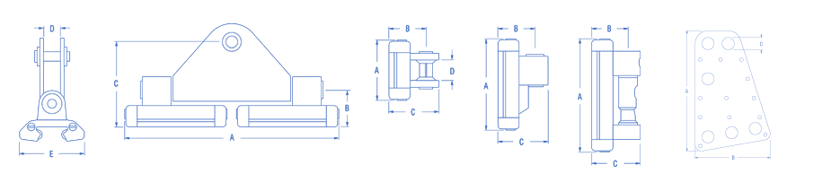 Ronstan Series 26 CB Headboard Car 236mm x 52mm