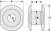 Tylaska RB16 Two-Piece Rope Bushing 30-50mm Deck Thickness