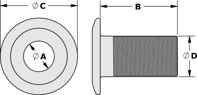 Tylaska RB10-S 10mm Single Rope Bushing