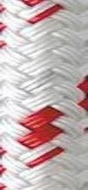16' of 7/16" New England Ropes Sta-Set Double Braid Polyester Rope - Solid White (no tracer)